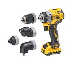 DeWALT Akku-Bohrschrauber 12V DCD 703 L2T-QW 4 Köpfe mit 2x Akku in T-STAK-Box