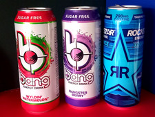 x 3 LEERE 500ml ENERGY DRINK