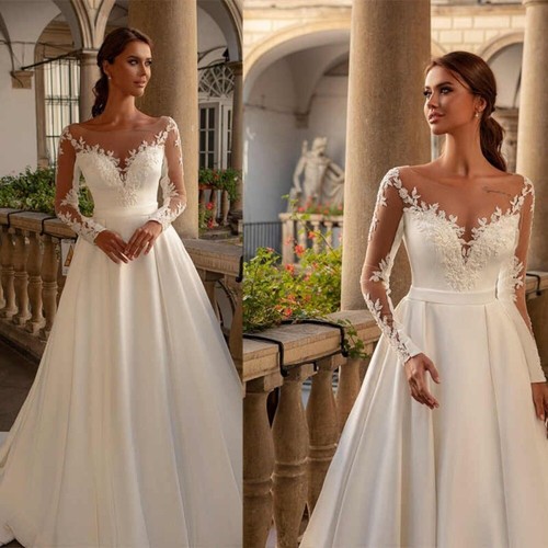 Brautkleid linie chiffon - brautkleid, a-linie
