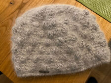 Seeberger Mütze Angora Wollmütze Damen hellgrau  NEU kuschelig warm