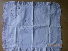 Wagendecke DDR Kinderwagen Deckenbezug 60er Jahre weiß Spitze