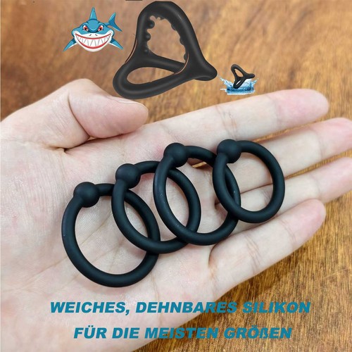 4er silikon cockring penisring - silikon,