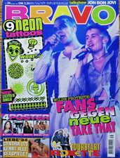 Bravo 39/94 Titelbild: Take That, Roxette, 9x Neon-Tattoos, John Bon Jovi, K2