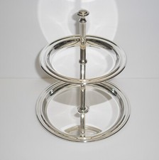 Etagere versilbert zweistöckig 16 cm hoch - neu