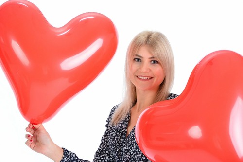 10x große herz luftballons - 10x,