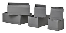 SKUBB Ikea Box 6er-Set (MALM, PAX), grau