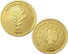 Deutschland Gold 2010 20 Euro Eiche st 1/8 oz Münze Deutscher Wald 0.9999