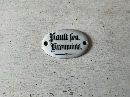 Altes porzellanschild landhaus - altes,