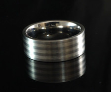Ring Edelstahl Silber  Marke Kado Design GR 56 Breite ca 8mm