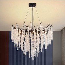 Modern Kronleuchter Kristall Leuchte,Luxus Rund Kristall Hängeleuchte,für Küche