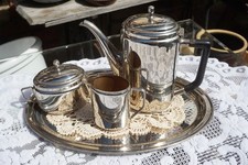 WMF Kernstück Kaffee Tee Service Jugendstil antik Straußenmarke Vintage