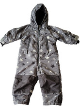 Schneeanzug Jungen Skianzug Winteranzug H&M Overall Gr. EU 86 grau sterne