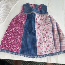 Baby Patchwork Jeanskleid 62