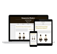 eBay HTML Auktionsvorlage Responsive MODERN Mobiloptimiert Template +Editor