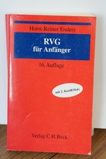 RVG für Anfänger (16. Auflage, 2014), Verlag C.H. Beck