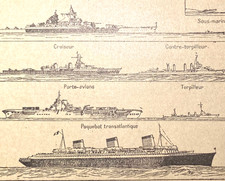 Alte Lithographie, Marine