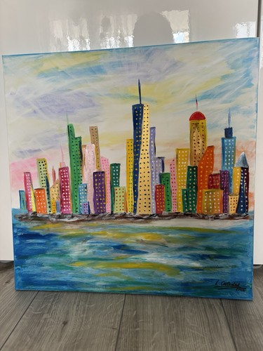 Acryl bild auf - acryl, leinwand