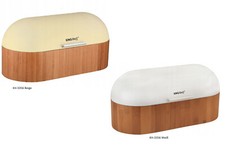 Brotkasten Brotkorb Brotbox mit Schneidebrett Holzdeckel Stahlbrotbox Bambus