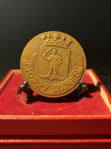 Gedenkmedaille modrý kameň - modrý,