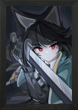 Anime Mädchen mit Schwert