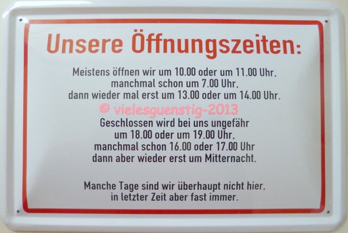Blechschild 20x30 - cm,