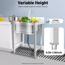 Spültisch Spülbecken Edelstahlspüle Gastrospüle Edelstahlspüle Spüle 1 Becken DE