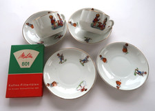 VINTAGE PORZELLAN PUPPENGESCHIRR SAMMELOBJEKT  60er JAHRE + MELITTA FILTERTÜTEN