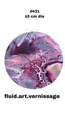  Bild abstract Acryl Pouring Fluid 15 cm dia, Leinwand #431