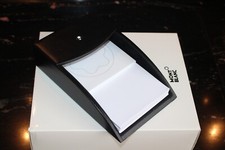 Montblanc Meisterstück Solitaire Platin Zettel Box Ablage Leder schwarz Id 34017