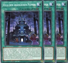 yugioh 3x Villa der grässlichen Puppen INFO-DE056 COMMON 1AUFLAGE DEUTSCH