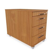 Rollcontainer 80 cm tief 3 Schubladen und Materialauszug Bürowagen Bürocontainer
