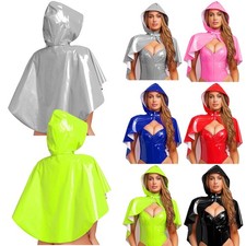Damen Pu Leder Cosplay Mantel