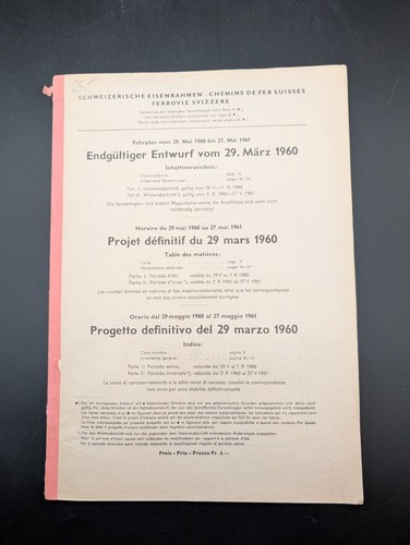 Kursbuch fahrplan 1960 entwurf - kursbuch,