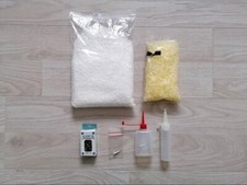 Seidenmalerei Zubehör, Effektsalz, Wachs, Düsen, Squeeze Flaschen Neu