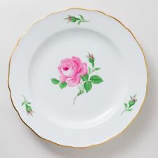 Meissen Speiseteller Rote Rose 25 cm 2. Wahl Neuware