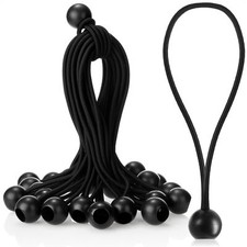 25x Planenspanner mit Kugel - Spanngummi für Banner, Plakate, Zelte, Planen