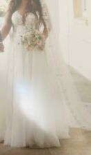 Wunderschönes Designer Hochzeitskleid  gebraucht A Linie Größe 40