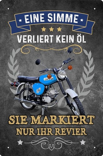 Blechschild eine simme - blechschild,