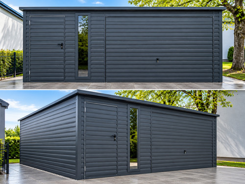 6x6 laube gartenhaus anthrazit - laube,