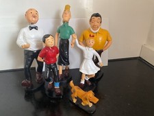Suske + Wiske Wastl 6 x Figur komplett Set Wackelkopf Resin (?) Belgien 16-19 cm