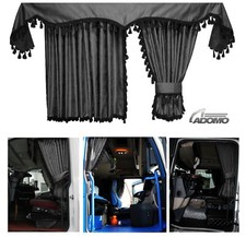 LKW GARDINEN FÜR MAN TGX ab 2020  Gardinenhaken GRATIS Grau - Schwarz