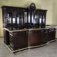 23602 Queen Bar Theke Mahagoni