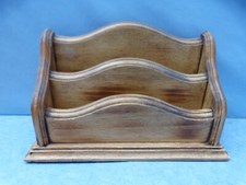 25344. Briefständer Papierhalter Holz  3 Fächer