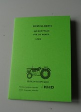 Einstellwerte Deutz 06 und