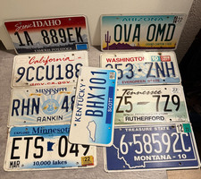 9 x USA Nummernschilder SET License Plates Lot Sammlung Konvolut Kennzeichen