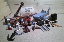 Lego Duplo Piraten Schiff Steuerrad Segel Hai Anker Kanone Munition Anker Ruder