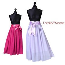 Chiffon Rock Damen Sommerrock Lang Rock Strandrock Maxirock mehre Farben Lafairy