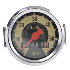 Tachometer Ø48mm 60km/h Chromring Simson SR1 SR2 KR51 Schwalbe SR4 KR50 gewölbt