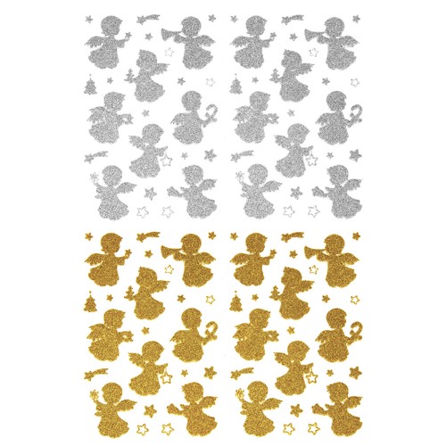 Weihnachts sticker glitzer - 48,