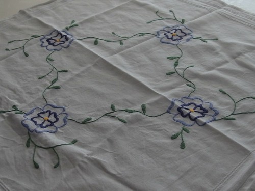 Handgestrickte tischdecke - handgestrickte,